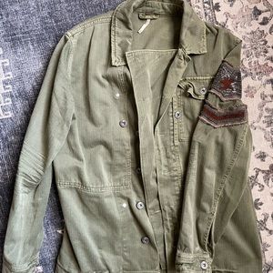 Free People Embellished Military Jacket